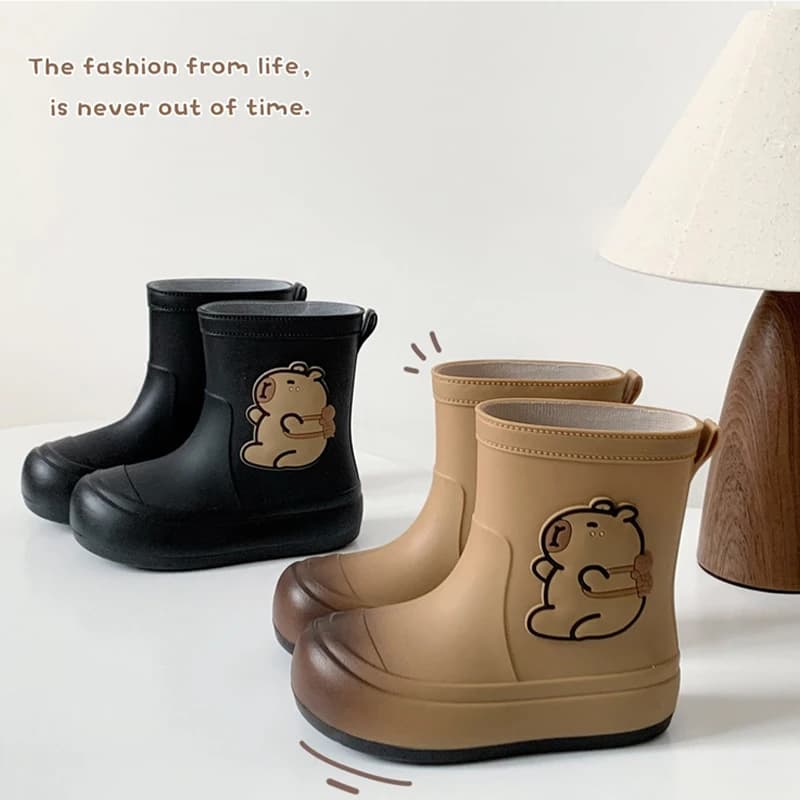 Bottes de pluie pour enfants, chaussures en caoutchouc imperméables, antidérapantes, chaussures de p