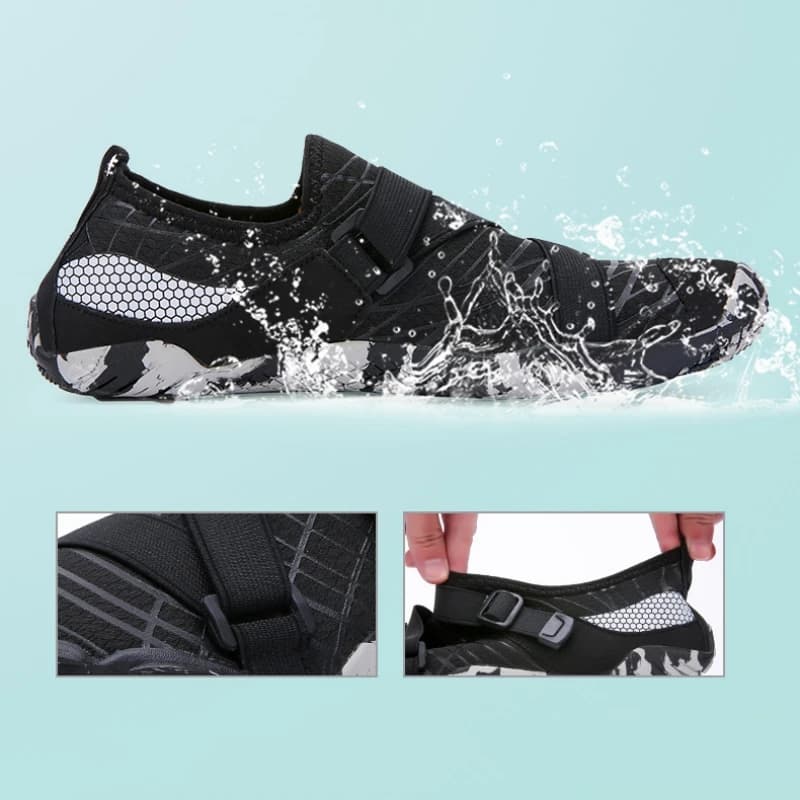 Chaussures d'eau élastiques pour hommes et femmes, baskets respirantes pour pataugeoire en plein air