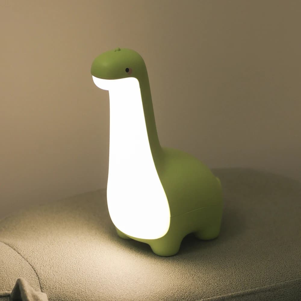 Veilleuse dinosaure mignonne pour enfants, Protection des yeux, lampe de chevet, chargement USB, déc