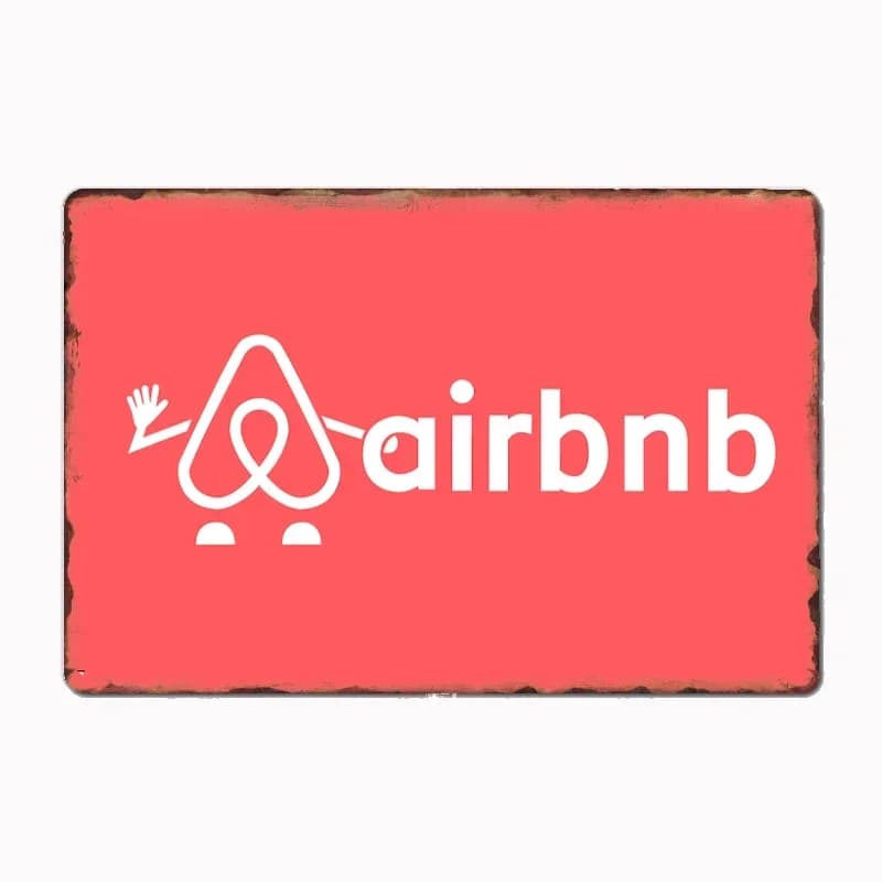 Affiche en Plaque métallique avec Logo Airbnb Vintage 1, décor Mural de cinéma, salon, drôle, signe 