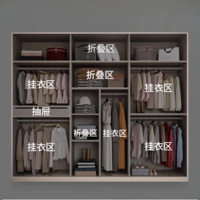 Portes en verre armoire étagères de luxe salon économiser placards vêtements Double armoire maison p
