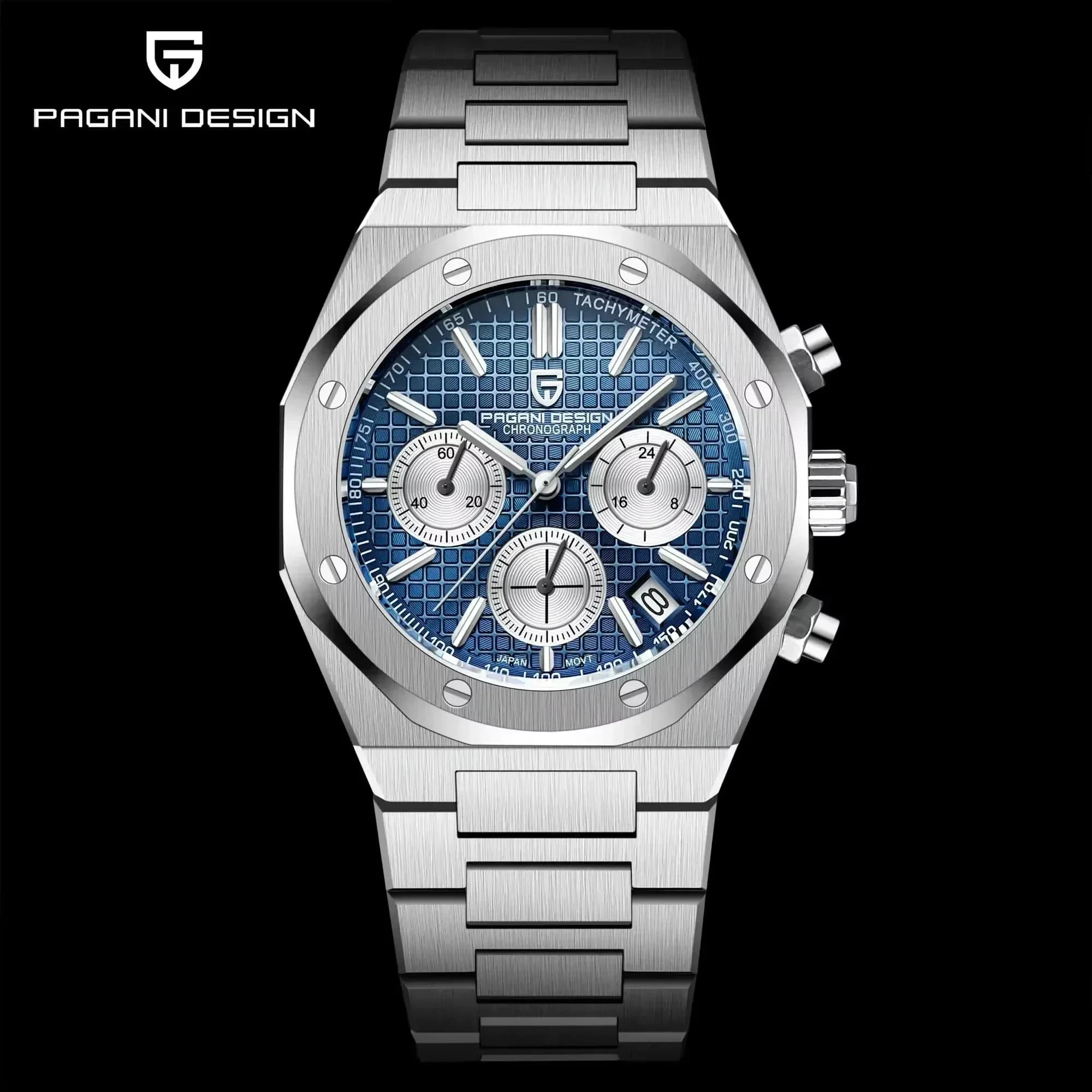 Pagani Design 2026 Nouveau Vk63 Montre Homme Tendance V2 Chronographe Quartz Luxe Saphir Acier Inoxy