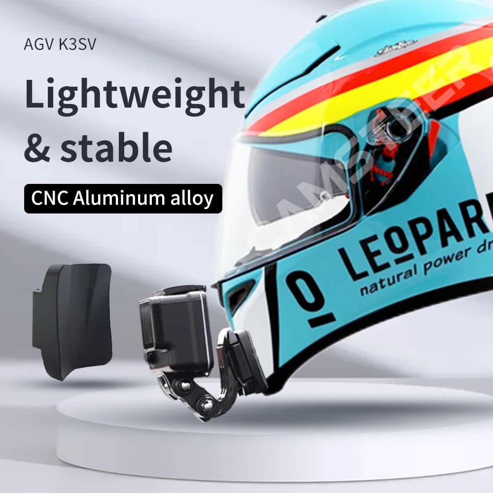 Camsteer pour casque AGV K3sv support de menton en aluminium personnalisé pour GoPro Hero12 11 10 In