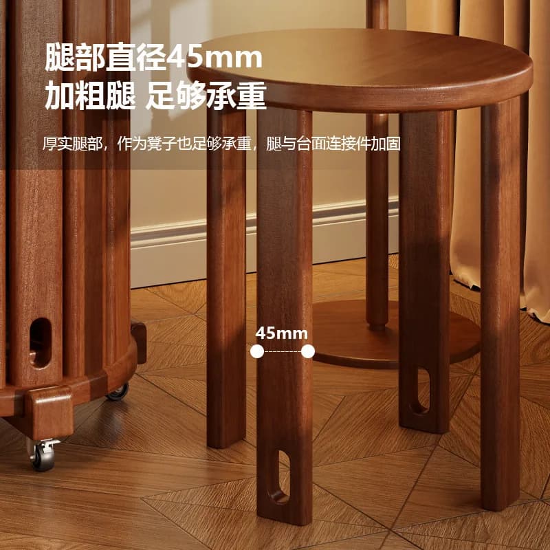 Tabourets en bois massif, tabourets ronds empilables multifonctionnels, bancs de maison, tables bass