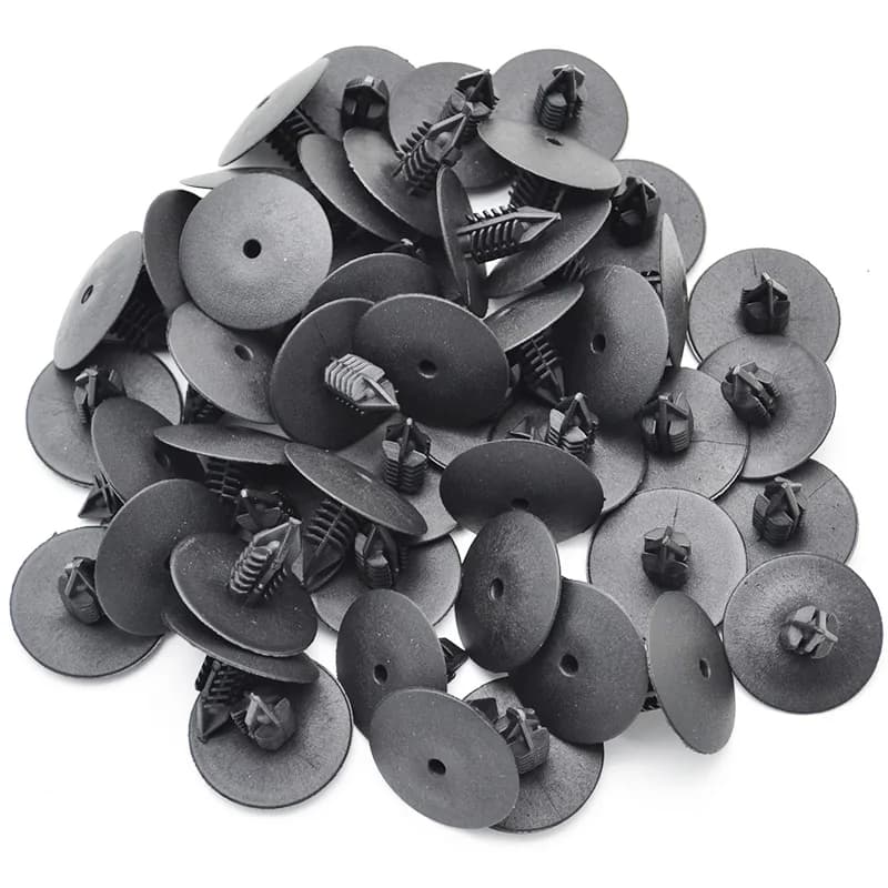50 pièces 10mm Rivets en plastique attaches porte garde-boue pare-chocs couverture punaise Clips Cli