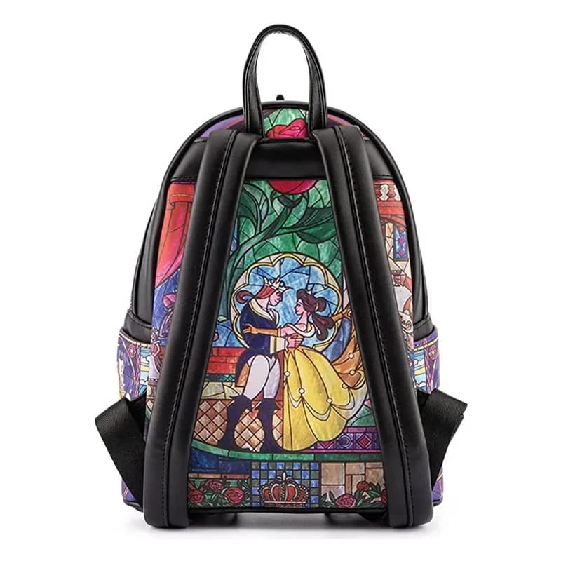 Sacs à dos Loungefly, série Princess Castle, Belle, sacs à bandoulière à double sangle pour femmes, 