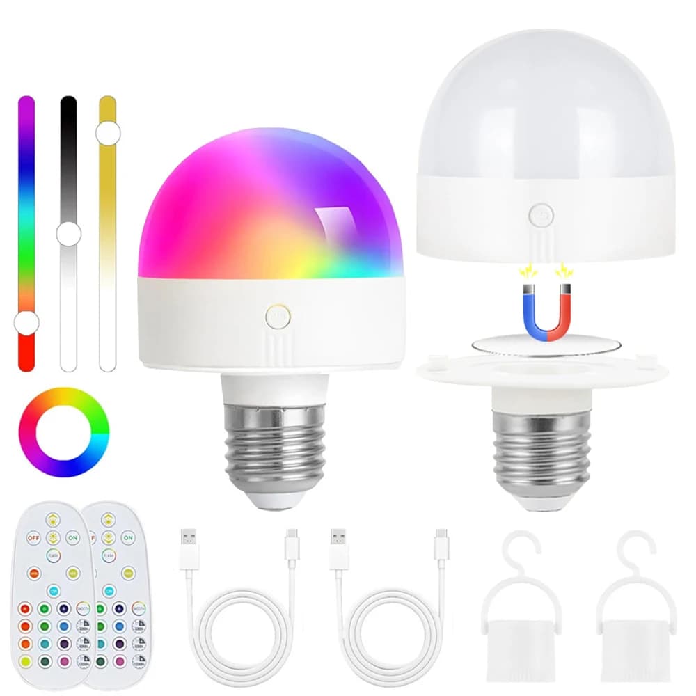 2 pièces mur LED lumières moderne Rechargeable décor appliques télécommande gradation chambre salon 