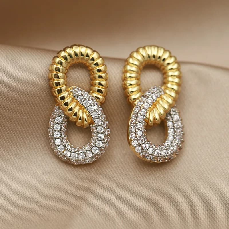 Boucles d'oreilles en perles de cristal pour femmes, nouveau Design de vue, marque de mode, bijoux e