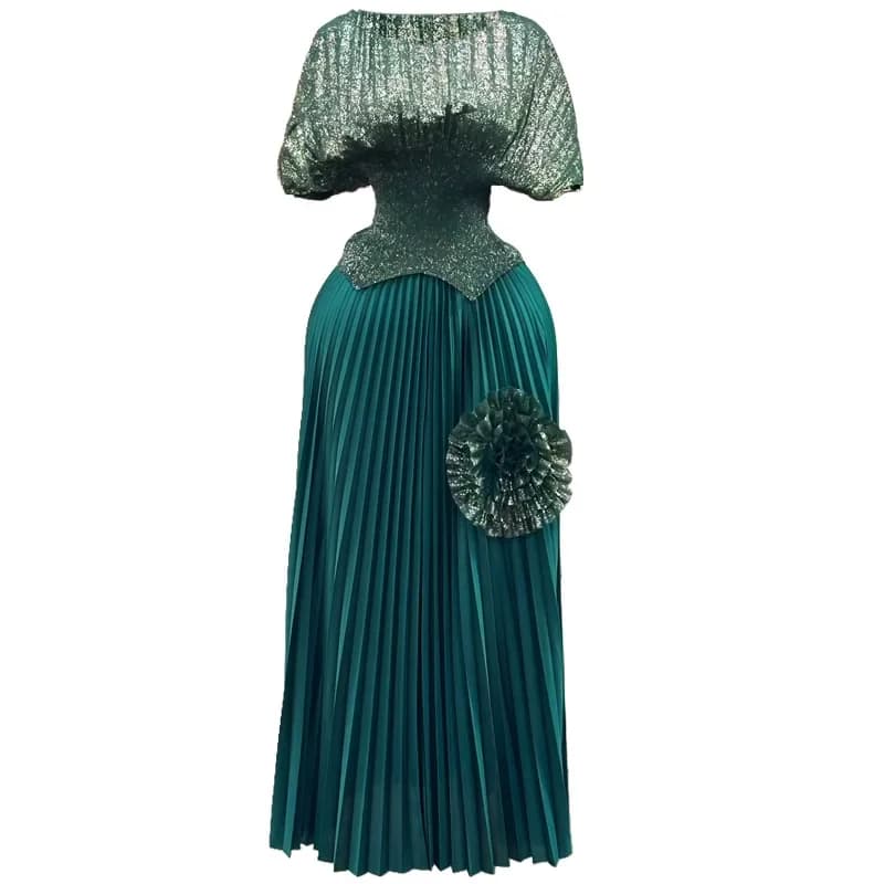Miyake Style plissé grande taille costume pour femme estampage haut jupe plissée deux pièces mode ju