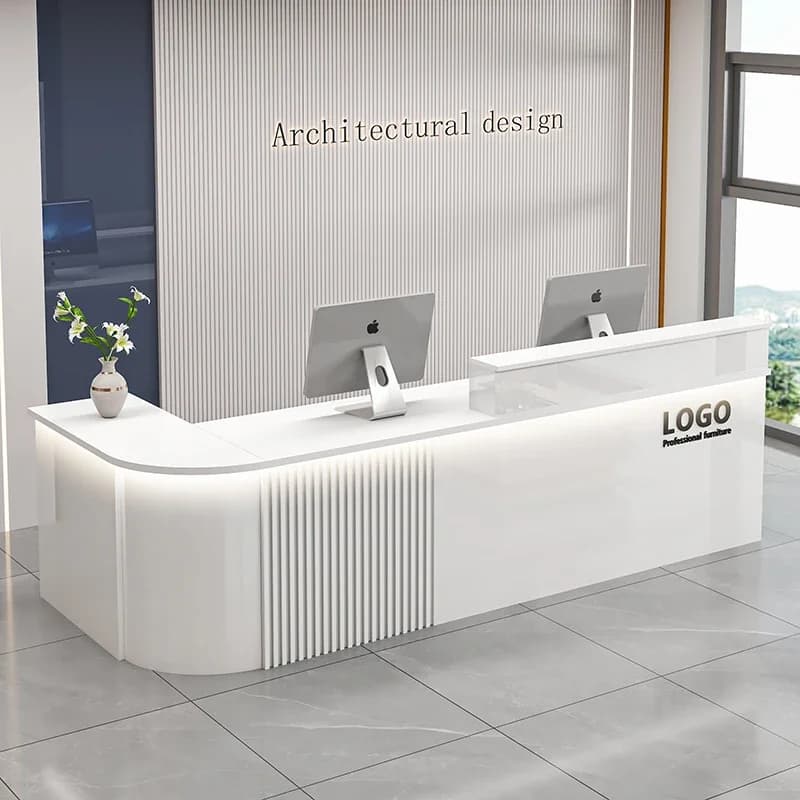 Comptoir de Bar de bureau professionnel, Design de beauté de luxe Simple, bureau de réception, Salon