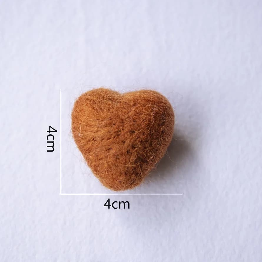 Accessoires de photographie pour nouveau-nés, feutre de laine, cœur d'amour, accessoires de photogra