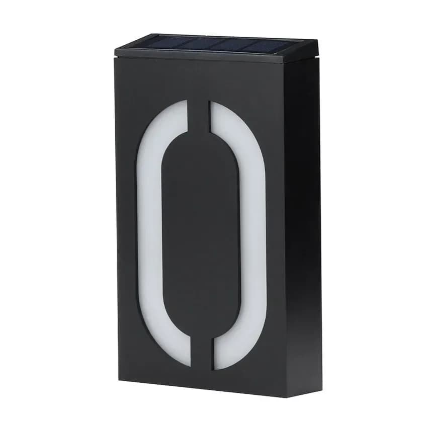 Numéro de Maison Solaire à LED, Panneau d'Adresse Extérieur, Numéros Plats Numpopularité, Pancarte P