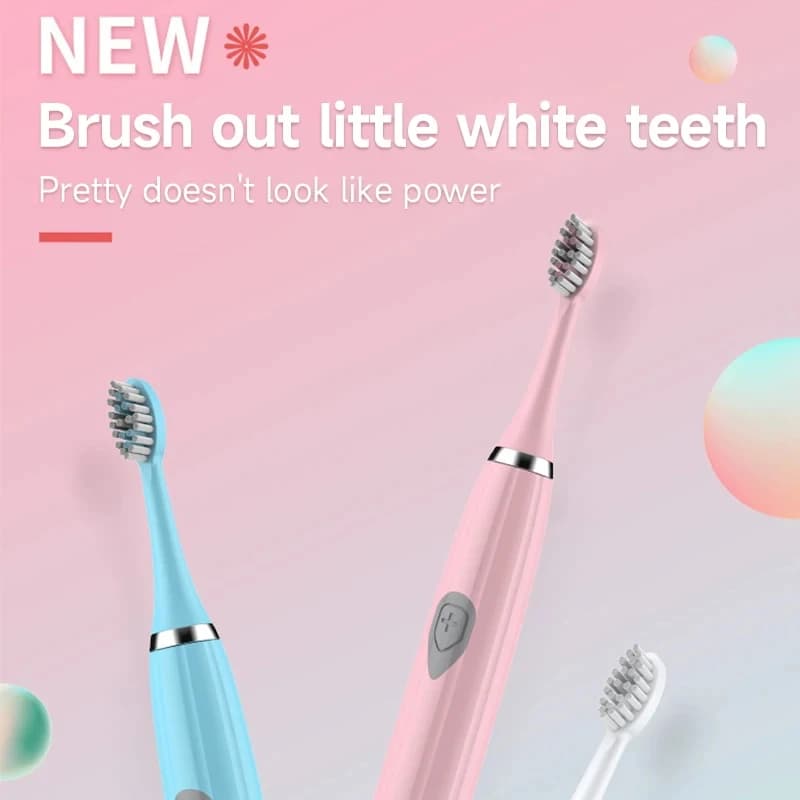 Brosse à dents électrique pour adultes, poils DuPont souples, batterie Portable, étanche IPX7, soins
