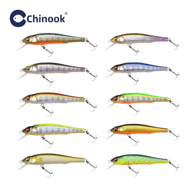 Leurre de pêche Chinook Sinking Suspending Minnow pour truite, 70mm 5g, leurres pour la pêche, swimb