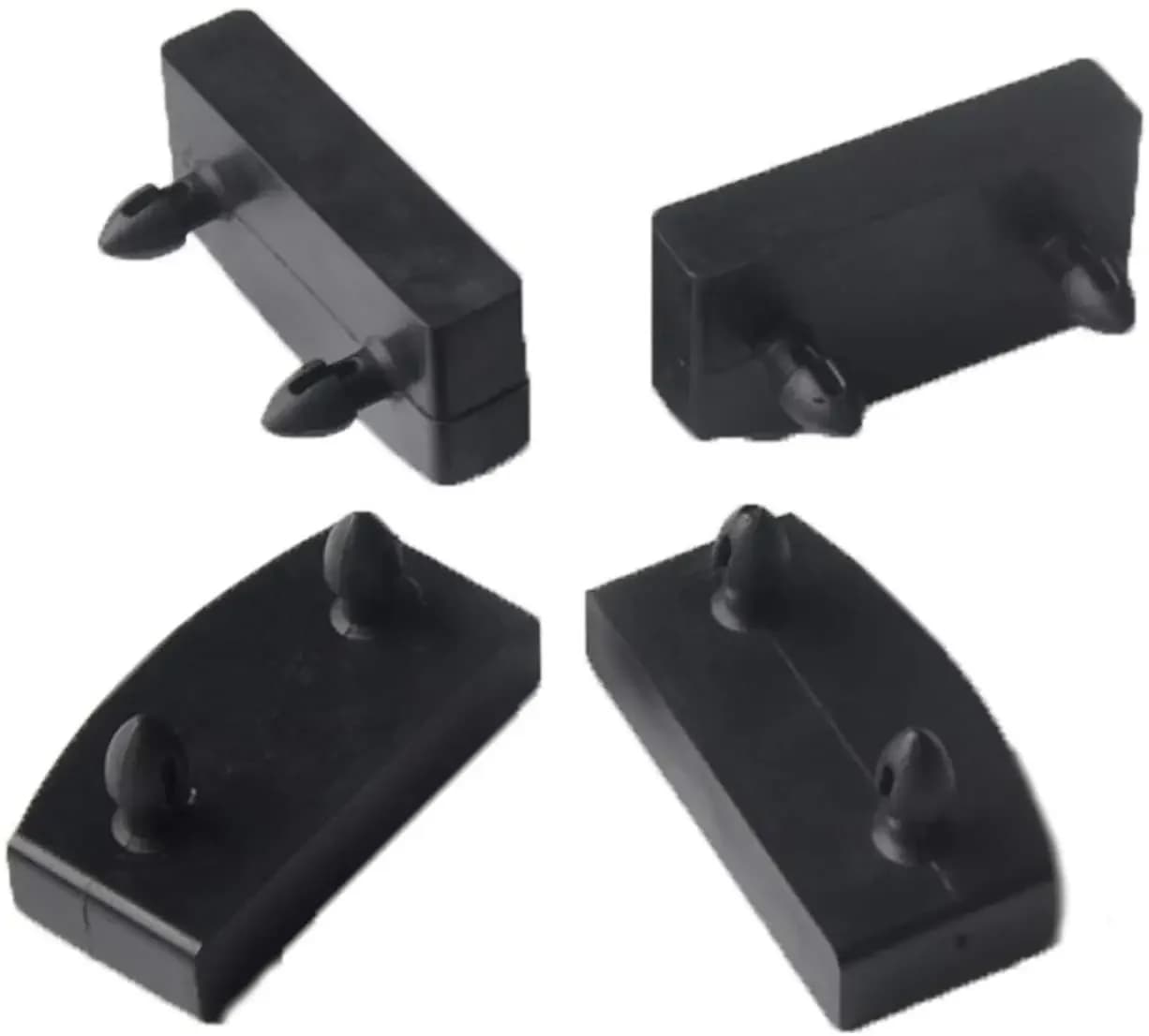 Supports de capuchons d'extrémité centrale en plastique, 6 pièces, couvercles carrés 53mm-62mm