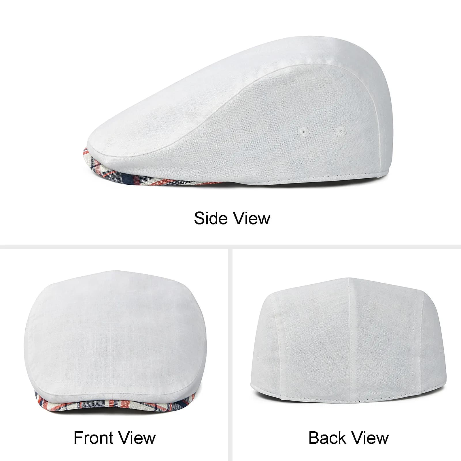 Casquette plate en lin 100 % pour homme JGNGOUL, style Gatsby, pour l'été, conduite, décontractée, f