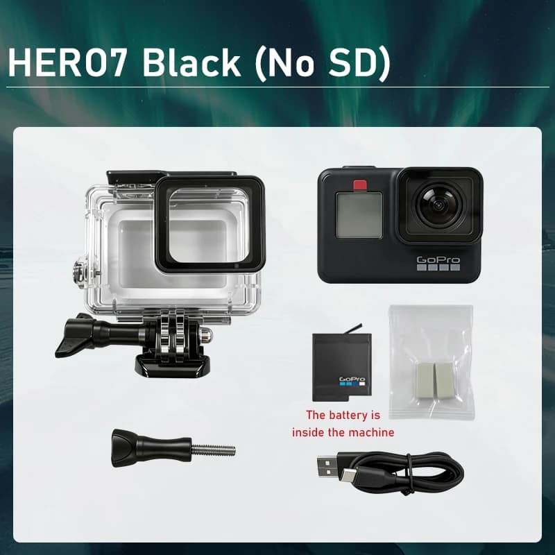 【Original】Caméra GoPro 7 HERO7 Black 4K 60fps avec stabilisation, écran tactile portable, caméra spo