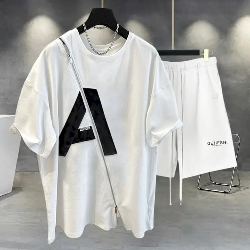 T-Shirt à Manches Courtes en Coton pour Femme, Design Irrégulier, Tendance, Été, Y2k
