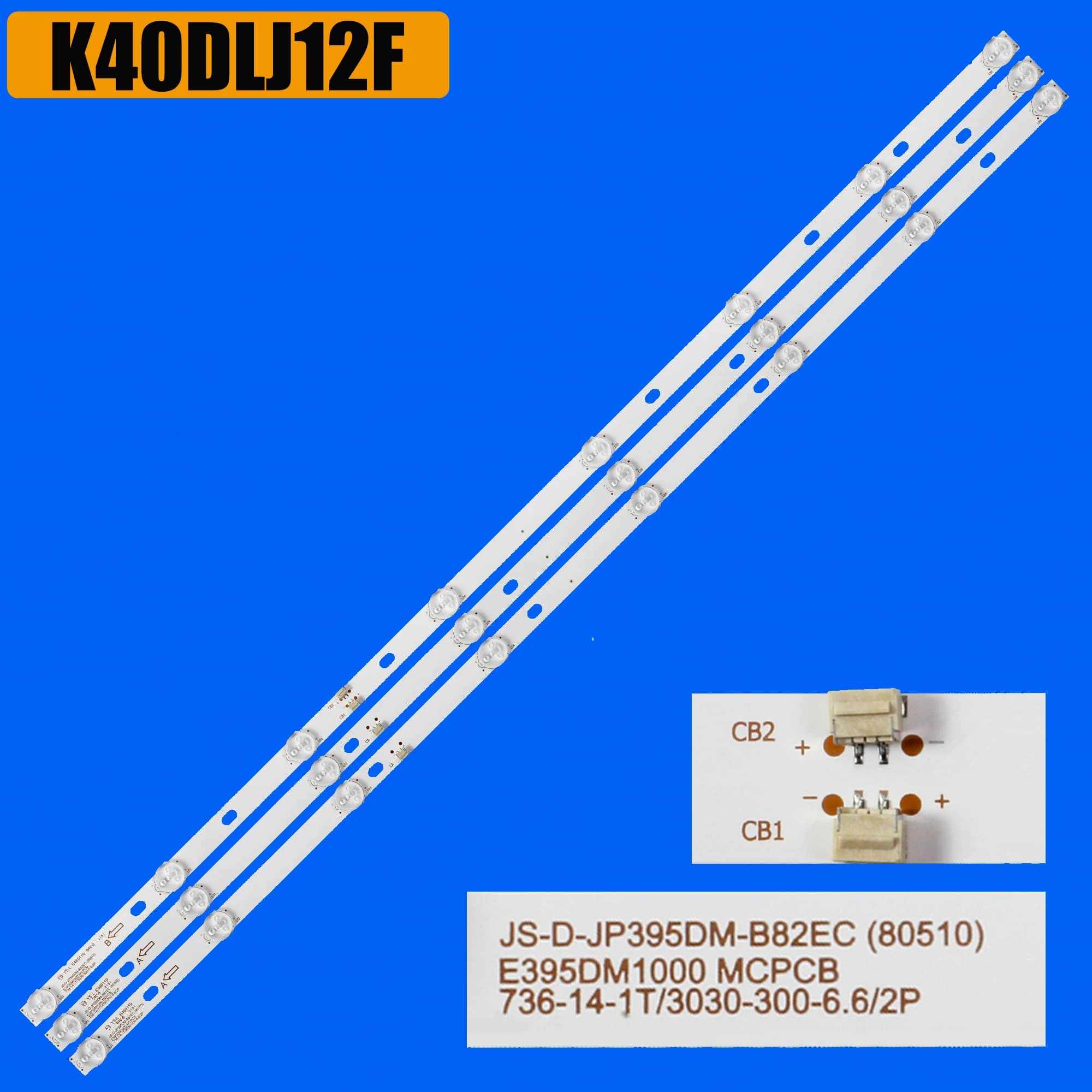 1/5/10 Kit bandes de rétroéclairage LED pour K40DLJ12FS D40-M30 40BF400 JS-D-JP395DM-A81EC (80105) J
