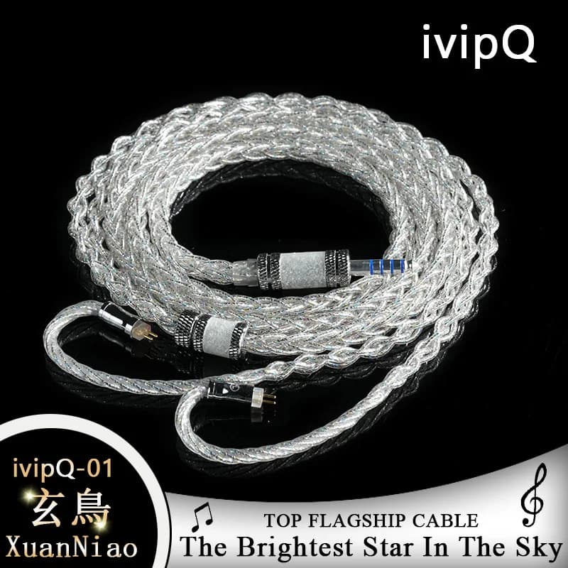 Câble de mise à niveau pour écouteurs haut de gamme ivipQ-01 DIY, conducteur multi-éléments avec 3.5