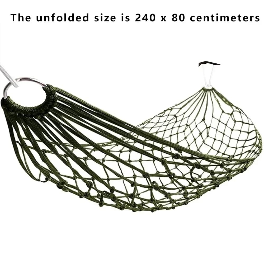 Hamac Portable en corde de Nylon épaisse pour jardin et extérieur, hamac en maille d'intérieur, chai
