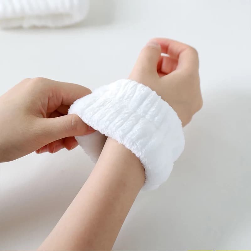 Bracelets de lavage de poignet absorbants, serviette en microfibre douce pour laver le visage, lavag