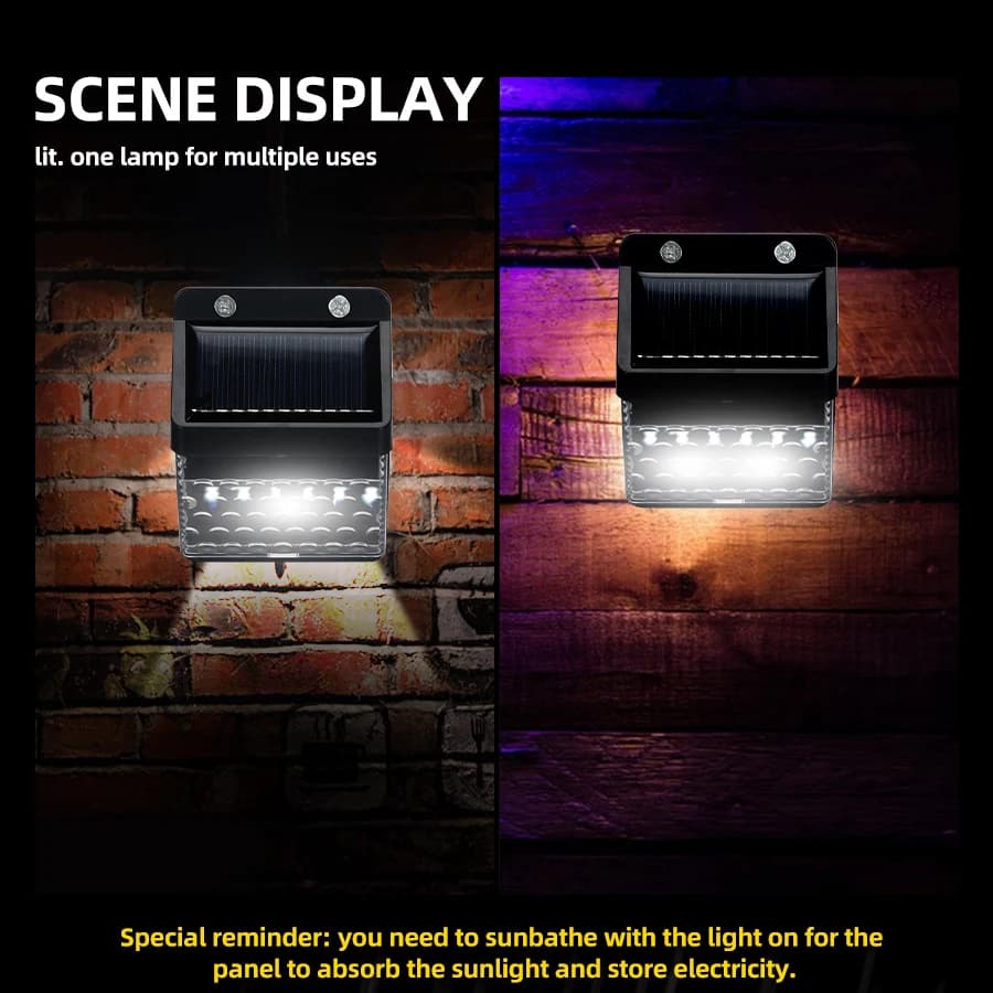 Mini Applique Murale Solaire LED avec Capteur de Lumière, Imperméable, pour l'Extérieur, Luminaire D