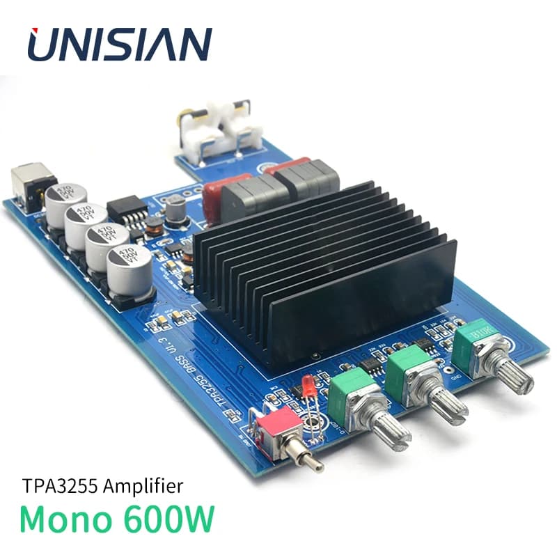 UNISIAN-Carte d'amplificateur de puissance, Mono Single Channel, 600W, Mono Bass, Digital Low Dead S