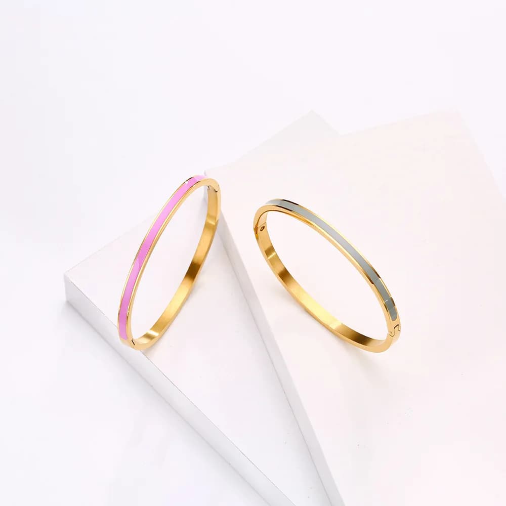 Bracelets de luxe en émail Orange coloré pour femmes, cadeau de fête, à la mode, bijoux originaux en