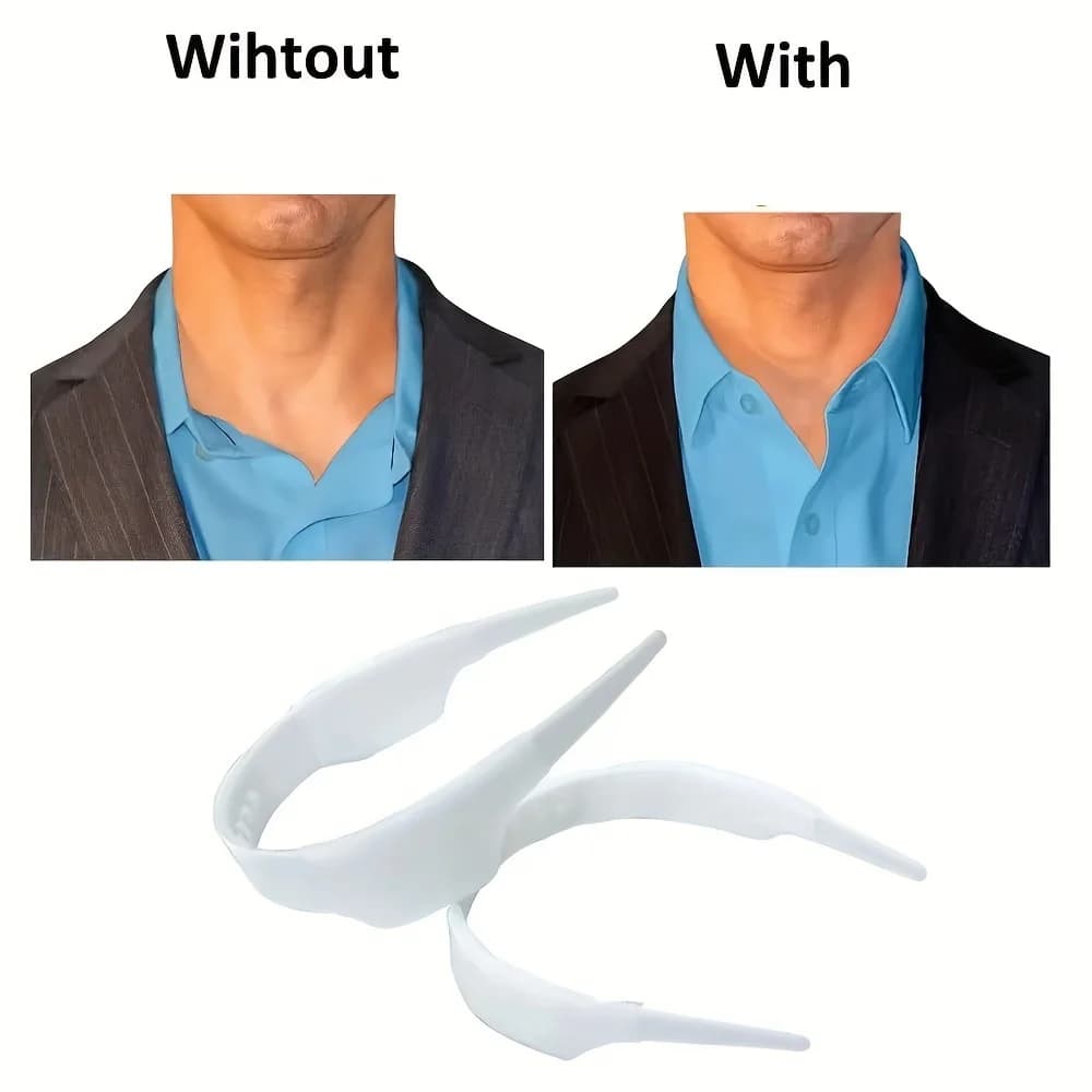 Sangle de soutien de col réglable pour hommes, rehausseur de col invisible pour chemises et costumes