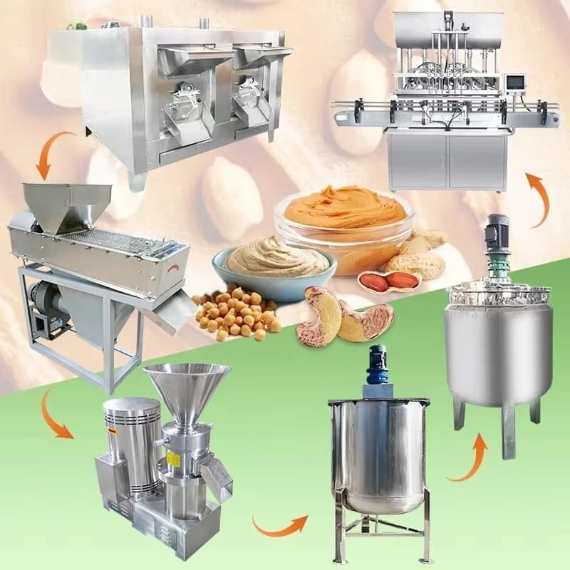 Ligne de production entièrement automatique pour la fabrication de pâte de cajou, de houmous et de b