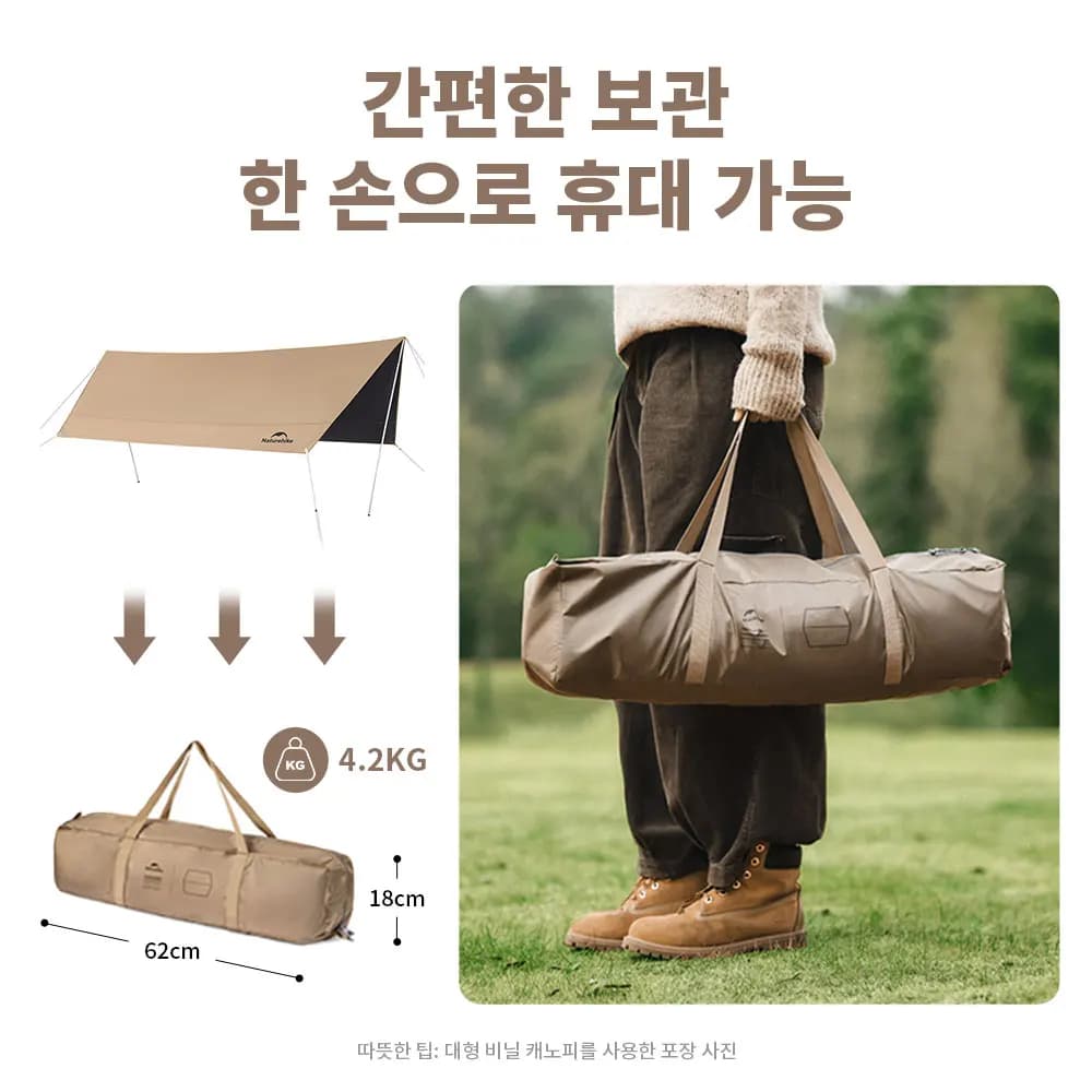Naturehike Camping abri solaire été 10-12 personnes auvent 17 ㎡   Pare-soleil, parc extérieur, tente