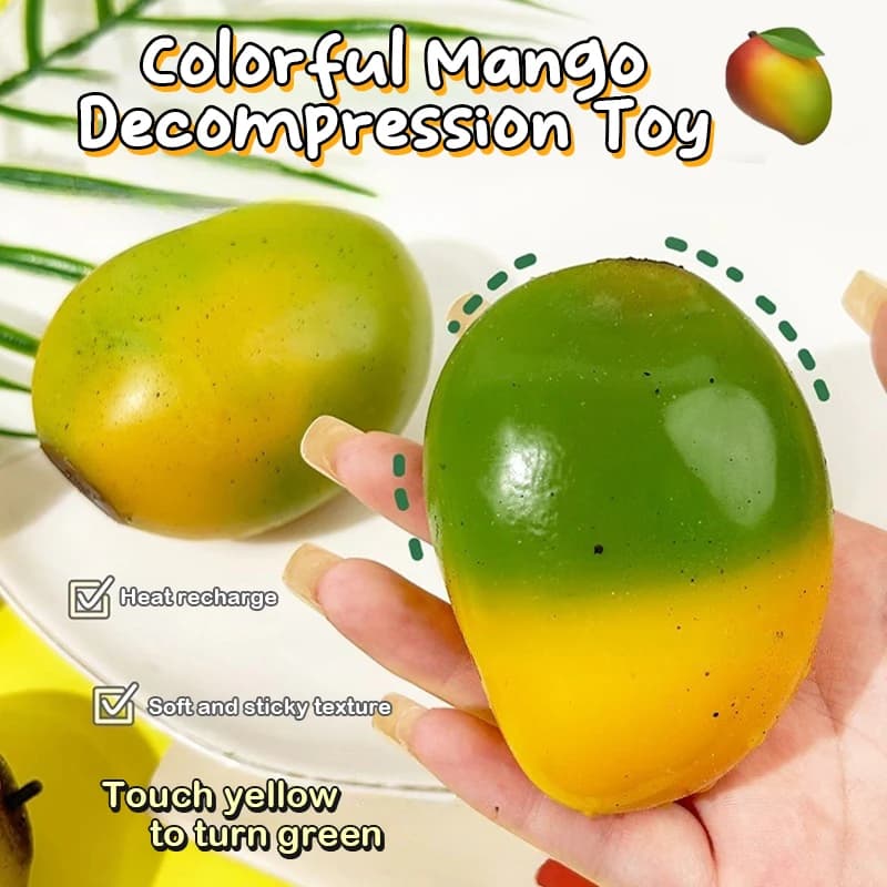 Jouet Squishy à couleur changeante, 1 pièce, mangue Mochi, jouet de pincement, rebond lent, libérati