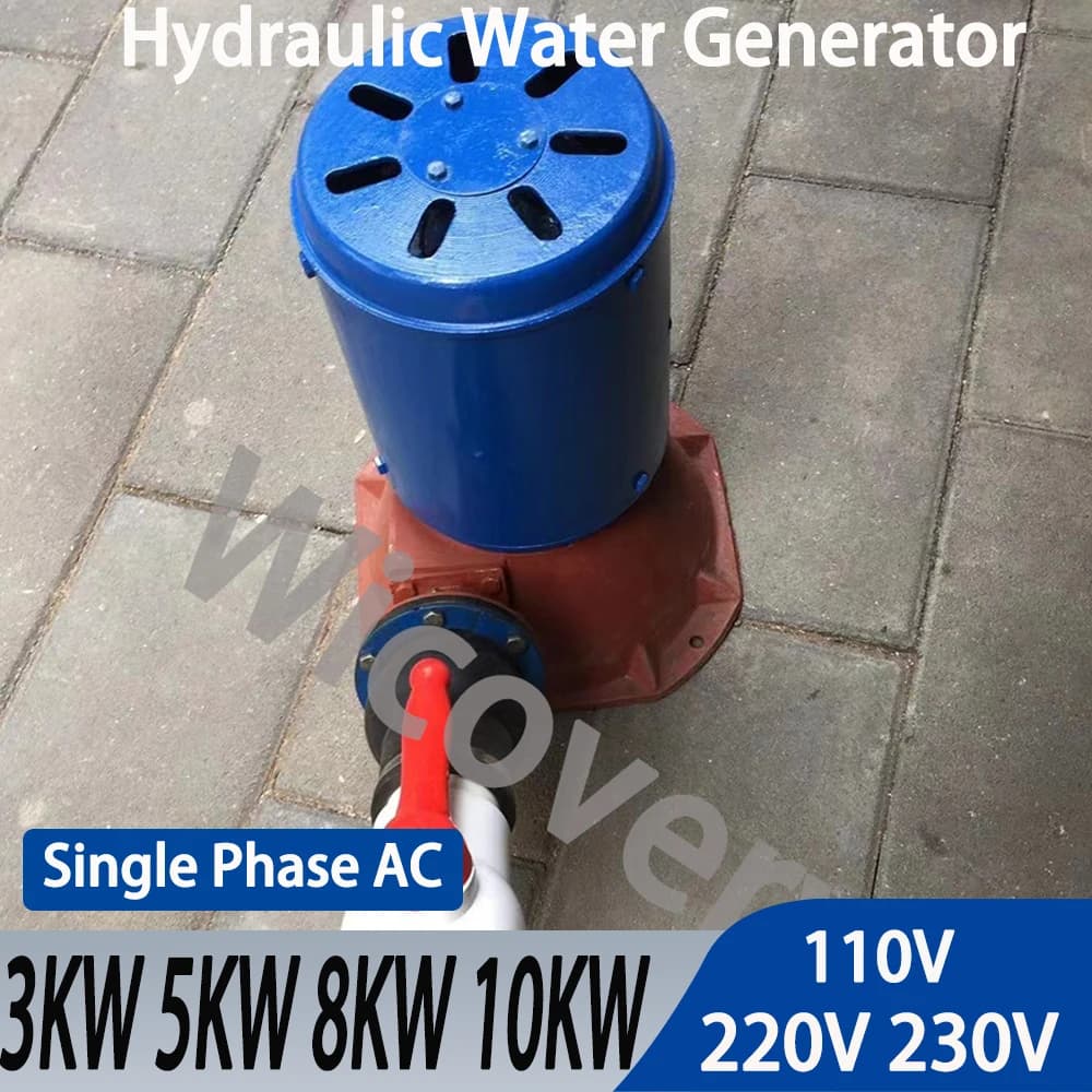 Turbine Hydroélectrique de 220/230V, 5/8/10kW Générateur de Débit d'Eau, Conversion Hydraulique