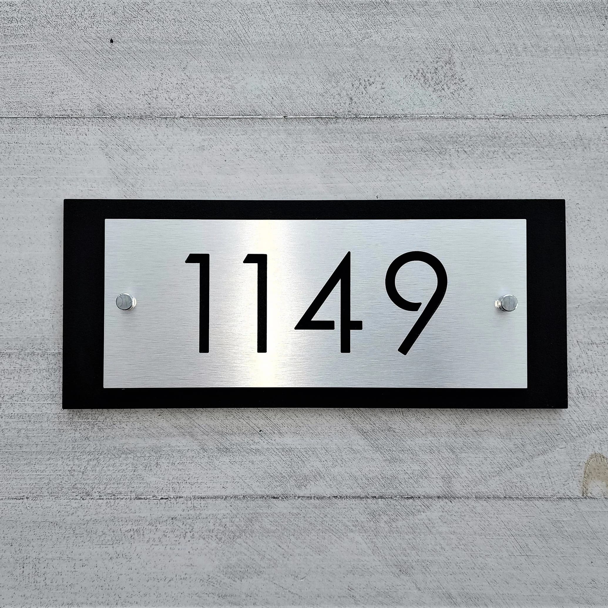 Plaque de Numéro de Maison Moderne, Panneau d'Adresse en Métal Brossé, Cadeau de Pendaison de Crémai