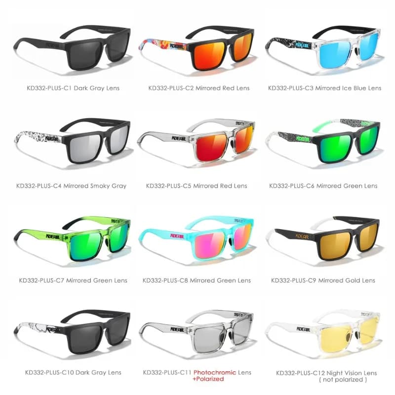 KDEAM PLUS grande taille hommes lunettes de soleil polarisées photochromique Vision nocturne lunette