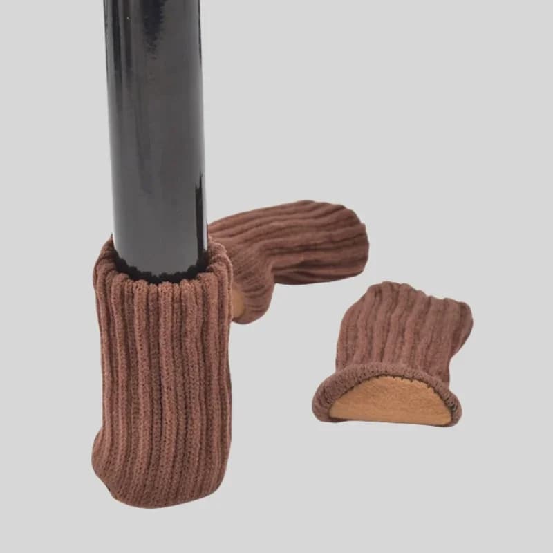 Chaussettes élastiques hautes pour pieds de chaise, protecteurs de sol avec coussinets coordonnants,