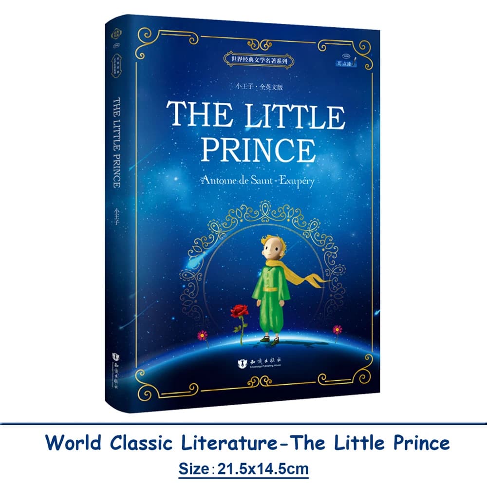 Le Petit Prince, Littérature Classique Mondialement Célèbre, Roman Anglais, Illustration en Couleur,