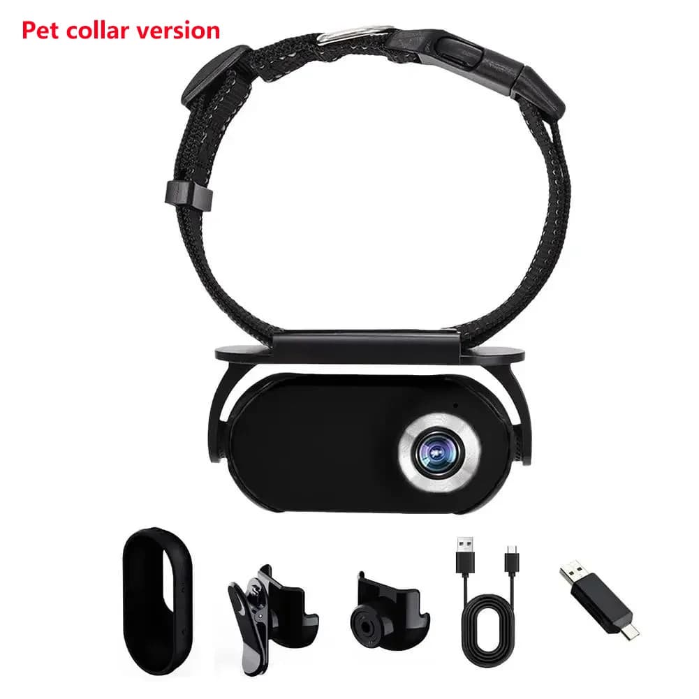 Caméra pour animaux de compagnie à rotation 360°, grand angle 120°, mini caméra portable de poche po