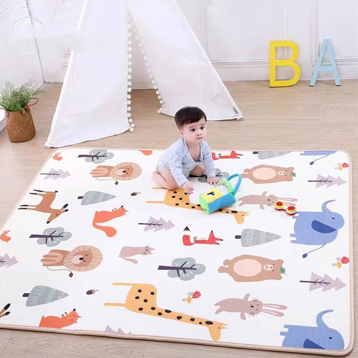 Tapis de jeu épais pour bébé rampant, grande taille, pliable, de sécurité pour enfants, jouets, cade