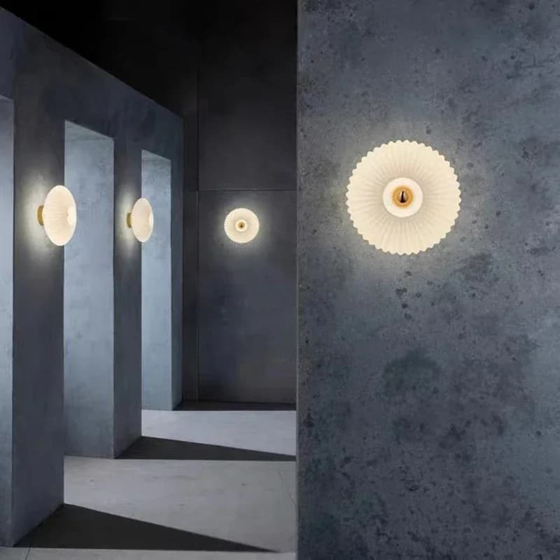 Appliques murales LED nordiques en verre ondulé, luminaires décoratifs pour couloir, allée, escalier