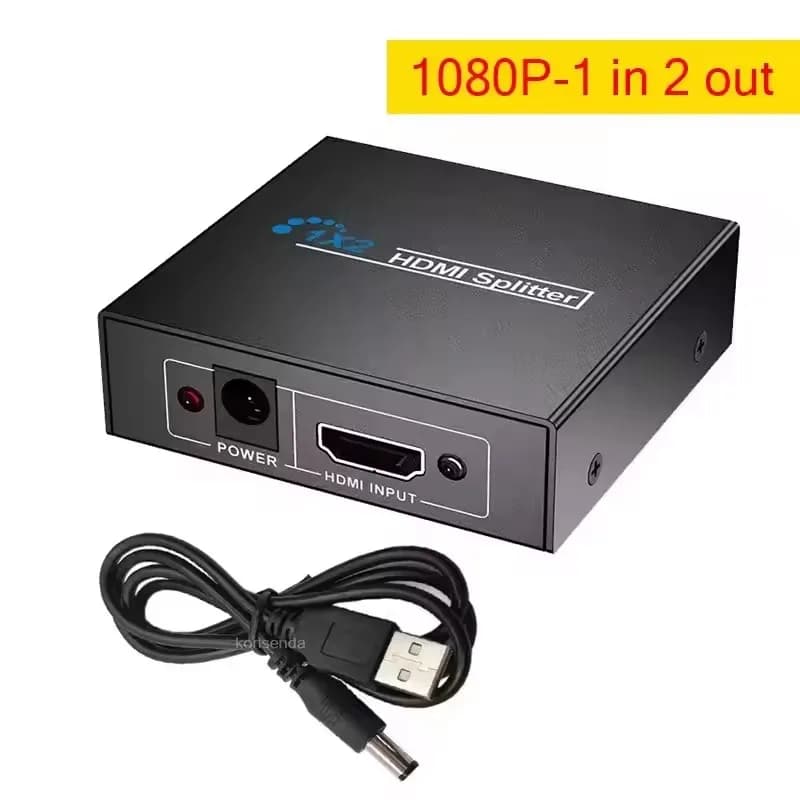 Répartiteur vidéo HDMI 1x2 Full HD 1080P, 1 entrée/2 sorties, amplificateur dupliqué d'affichage pou