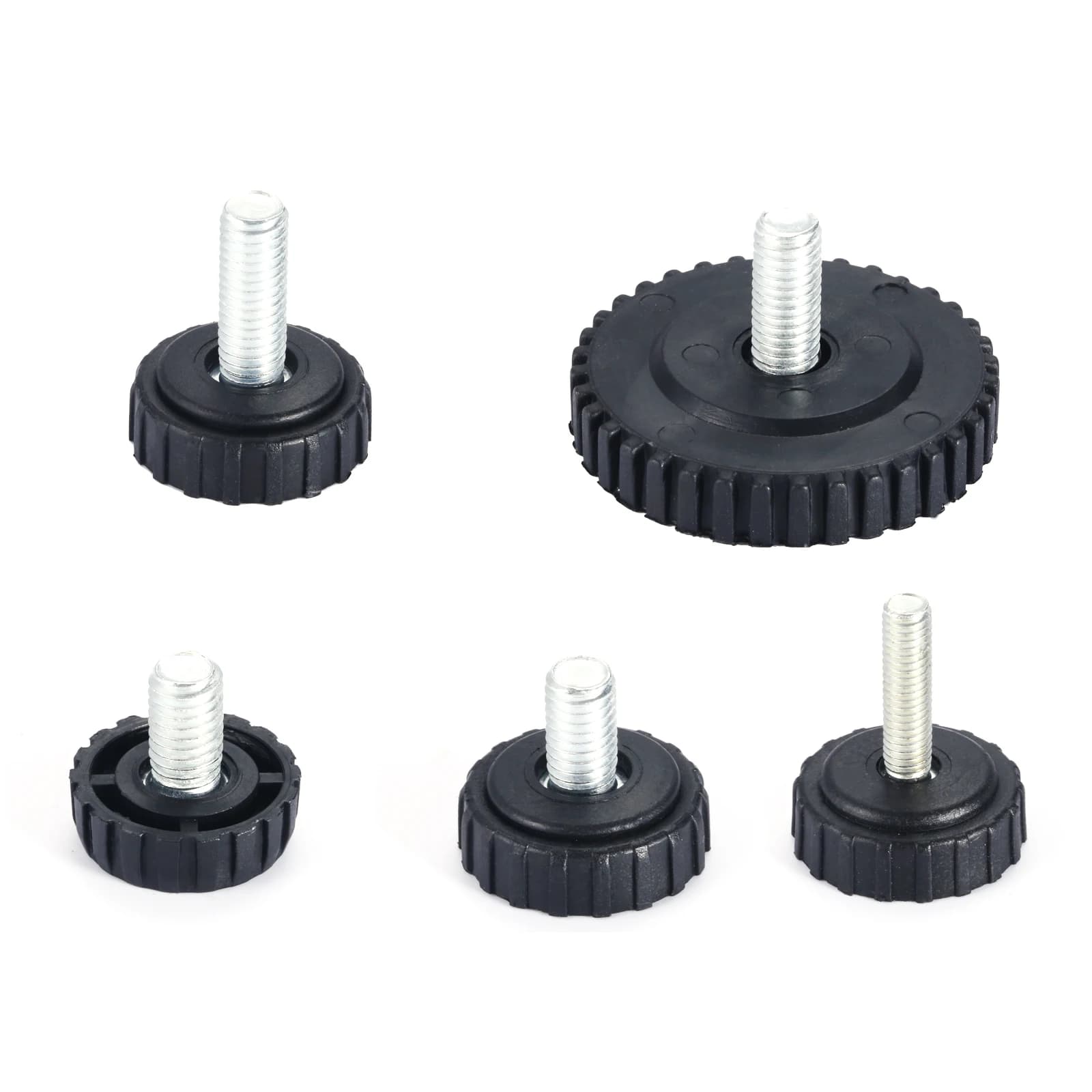 10 pièces M6 M8 vis sur meubles, pied de nivellement de glissement, diamètre réglable, Table de mais