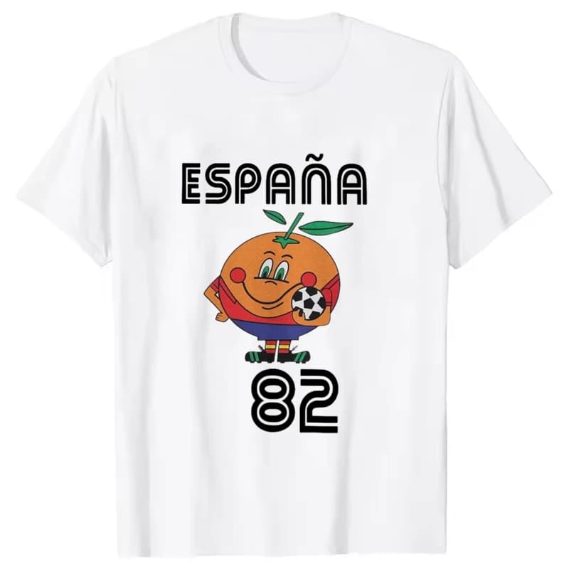 Naranjito T-Shirt hommes femmes T-Shirt col rond Espana 82 espagne mascotte 1982 Football Football T