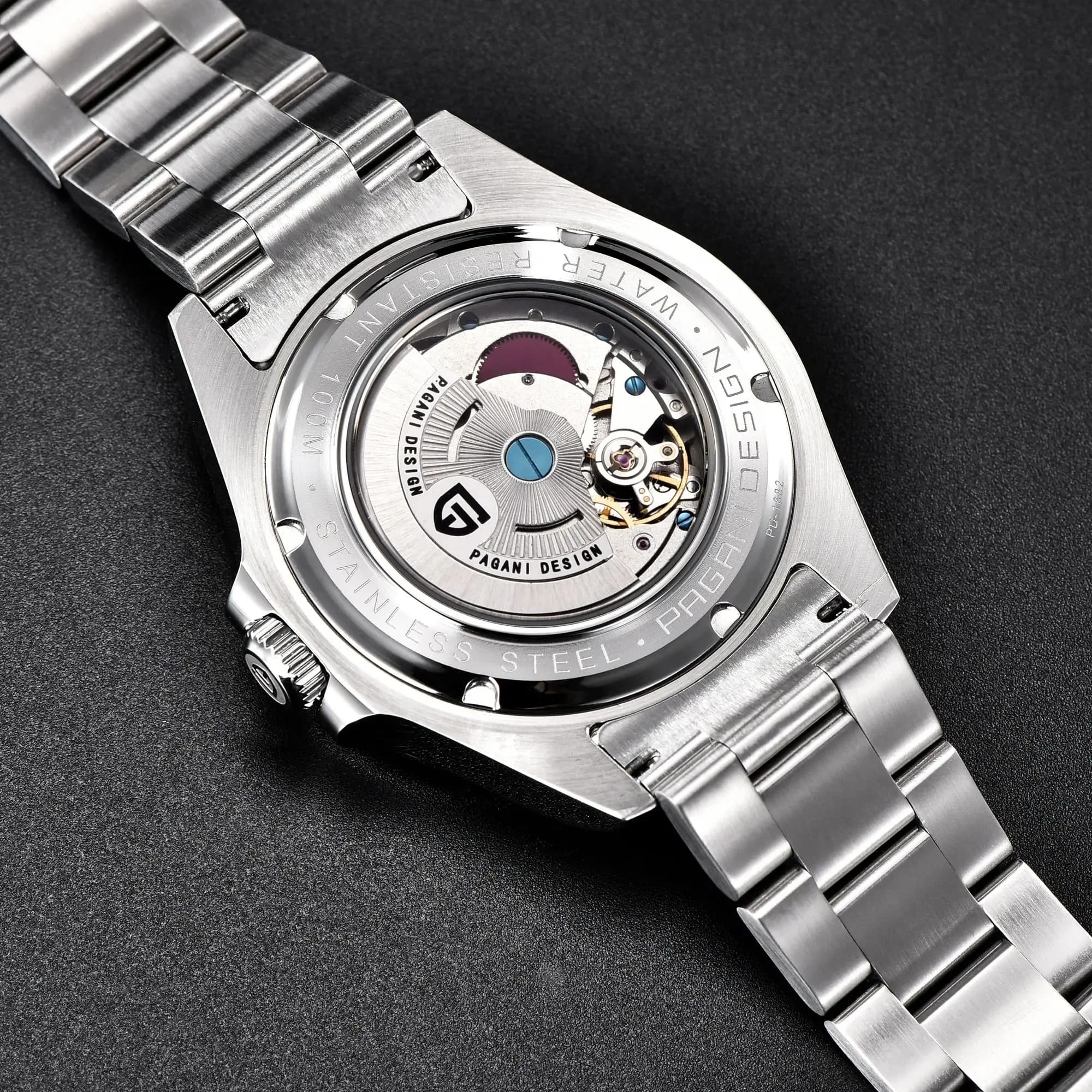 Montre pour homme PAGANI DESIGN Vintage 42MM GMT PD1682, montre mécanique automatique, saphir, acier