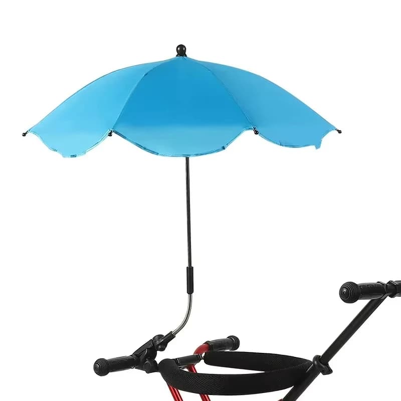 Parapluie de poussette anti-UV avec pince universelle, protection solaire et imperméable, accessoire