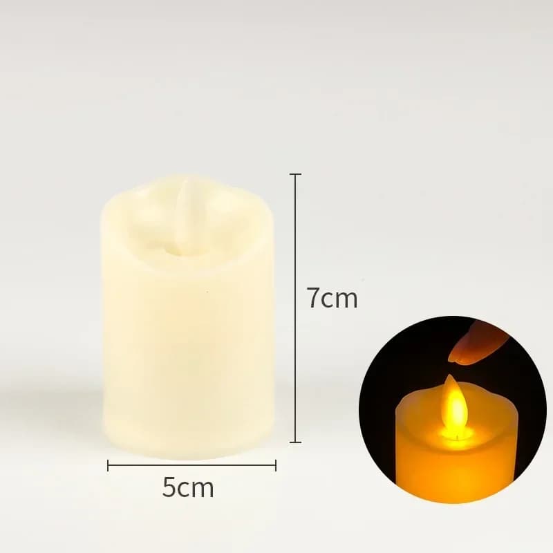 Bougies LED sans flamme, lumière scintillante, pour noël, mariage, décoration de fête d'anniversaire
