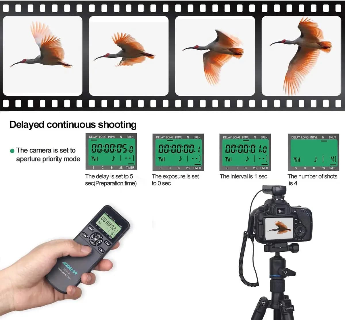 AODELAN – minuterie de caméra sans fil, télécommande, déclencheur pour Nikon Z9, Z7 II, Z6 II, Z6, Z