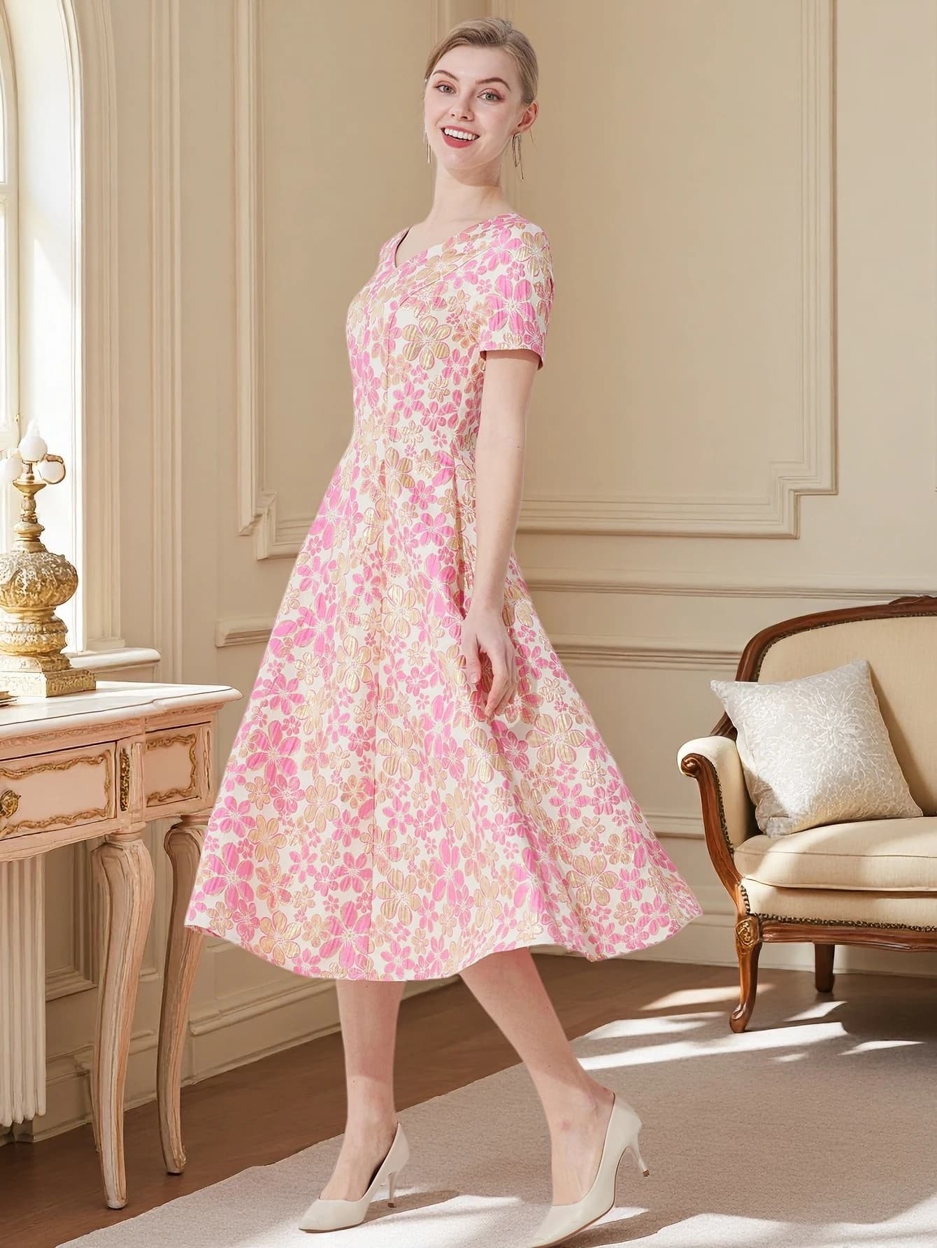 Robe Jacquard élégante et décontractée pour femmes, nouvelle collection printemps été, robe de soiré