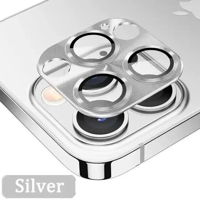 Protecteur de verre d'objectif de caméra en métal, pour iPhone 11 12 13 14 15 Pro Max Mini 14Plus 15